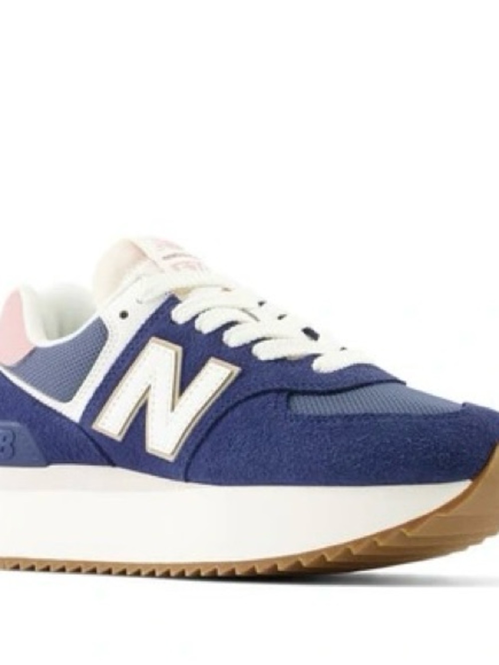 New Balance 574 platform in Navy & Pink